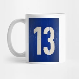 BIG and BOLD number THIRTEEN Mug